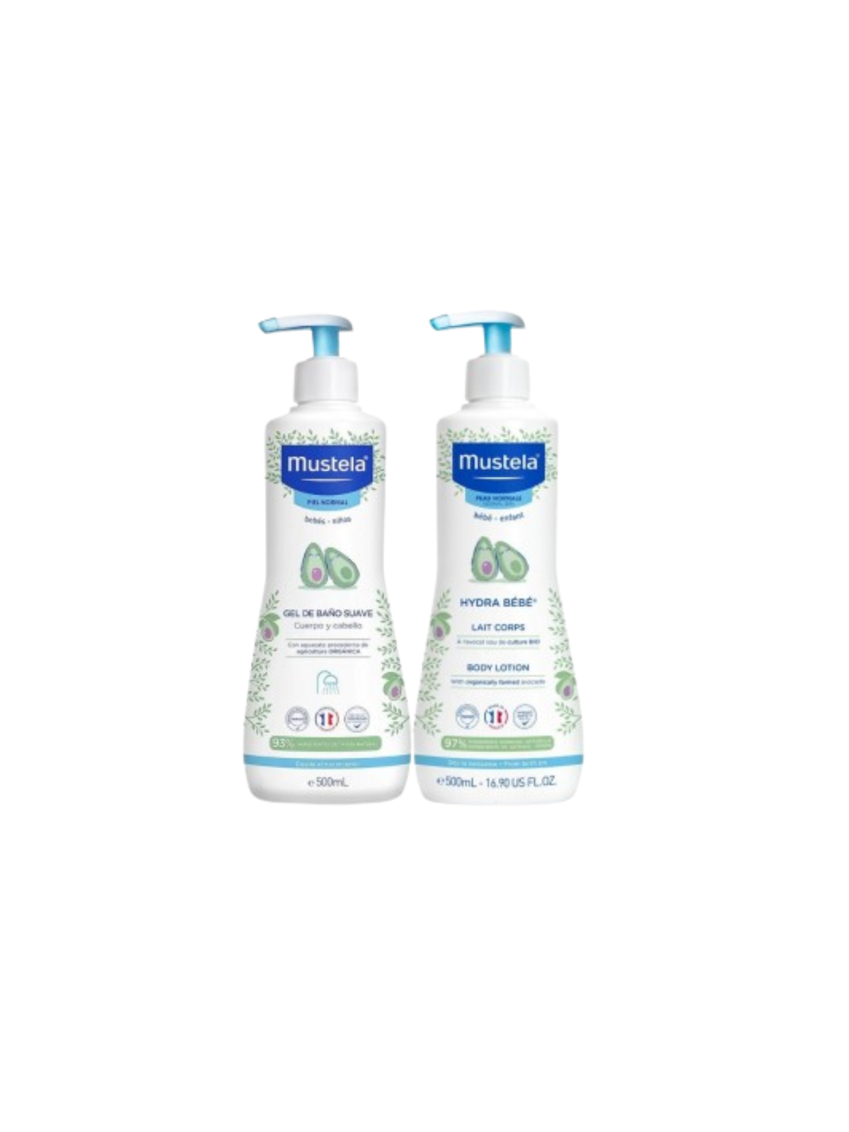 Mustela pack dermolimpiador + hydra bebe