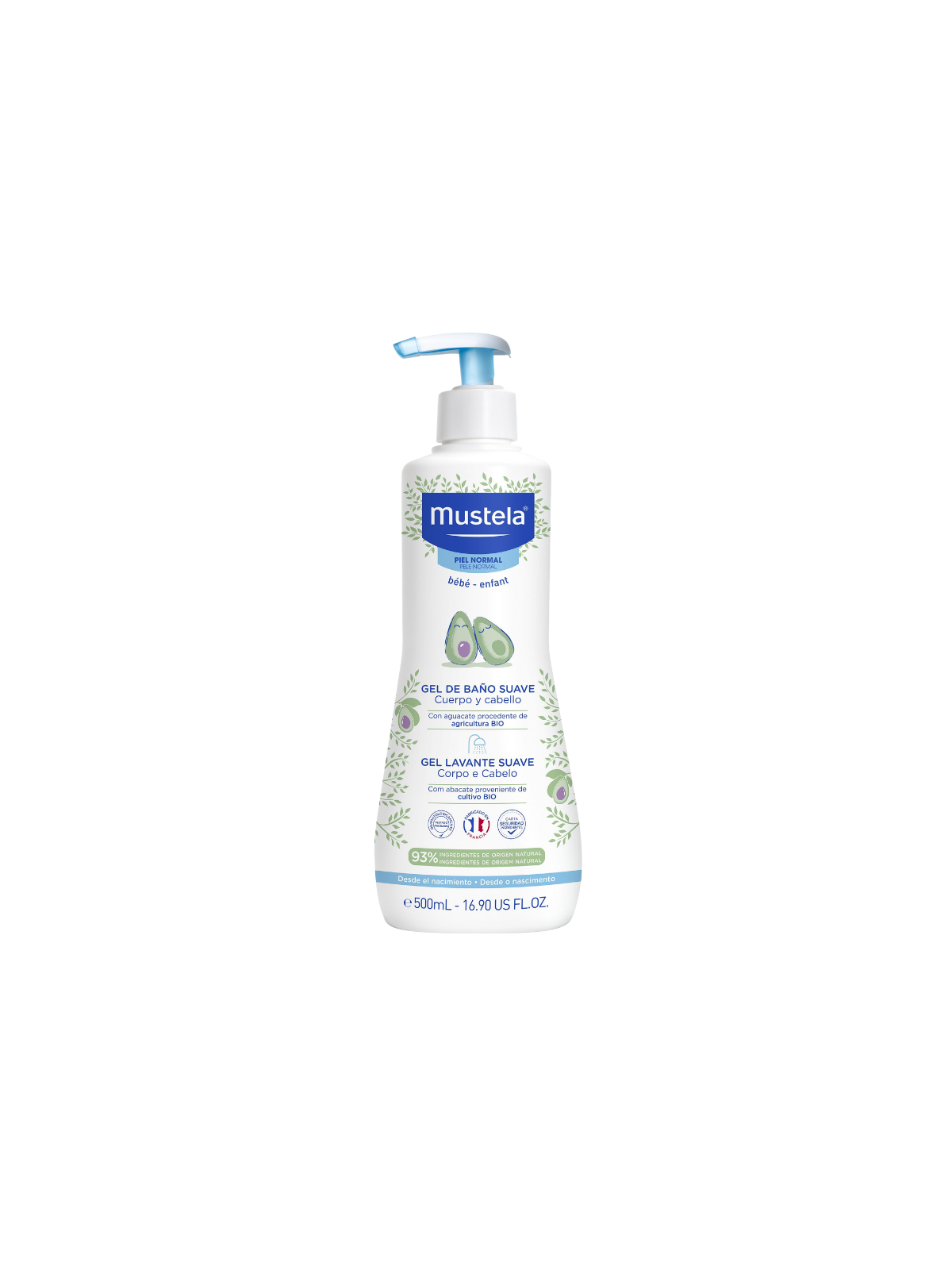 Mustela gel de baño suave 500 ml