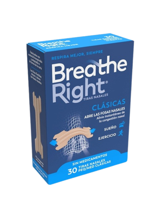 Tiras nasales breathe clasica 30 peq  piel normal