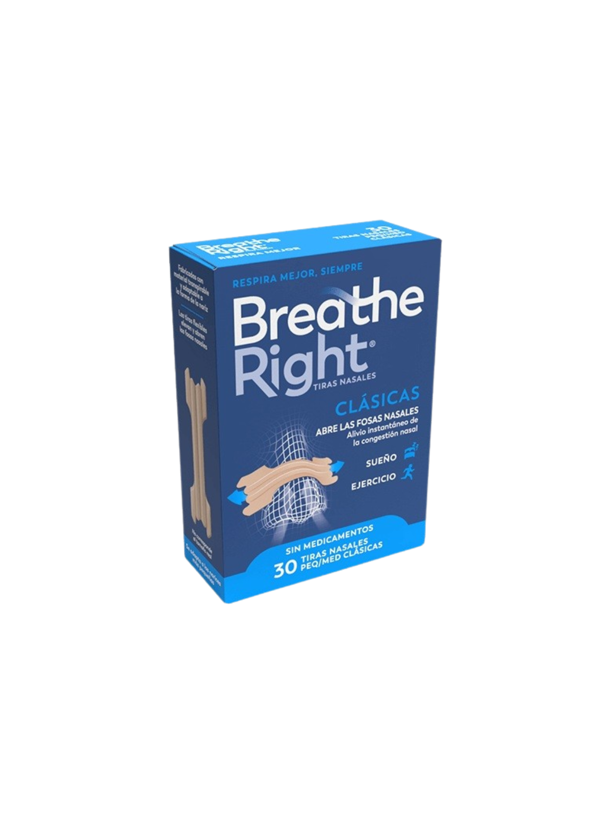 Tiras nasales breathe clasica 30 peq  piel normal