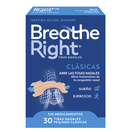 Breathe right tiras masales clasicas piel normal 30 uds