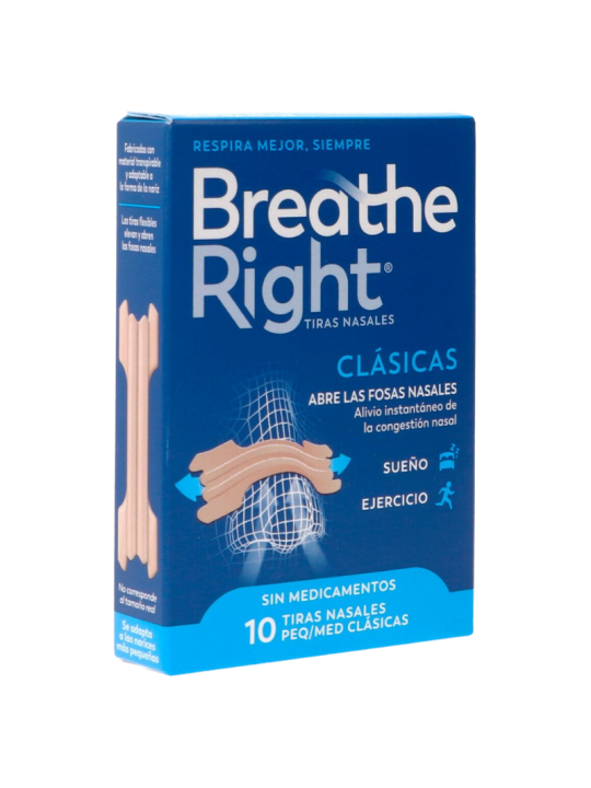 Breathe right tiras nasales grandes 10 uds