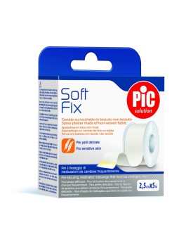 Pic esparadrapo soft fix piel sensible blanco 2,5cmx5m
