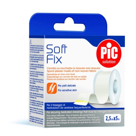 Pic esparadrapo soft fix piel sensible blanco 2,5cmx5m