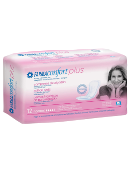 Farmaconfort plus compresas de algodon normal 12