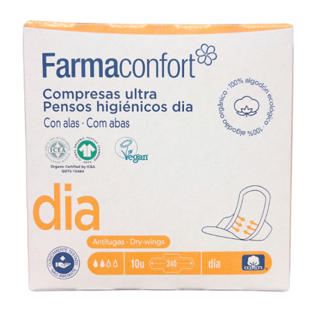 Farmaconfort Compresas 100 % algodon alas finas 10uds