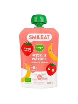 Smileat pouch de fresa y platano