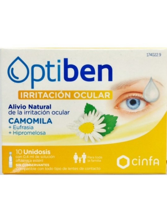 Optiben ojos irritados unidosis esteril sequedad
