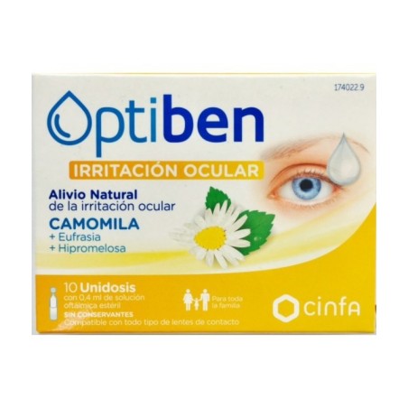 Optiben ojos irritados unidosis esteril sequedad