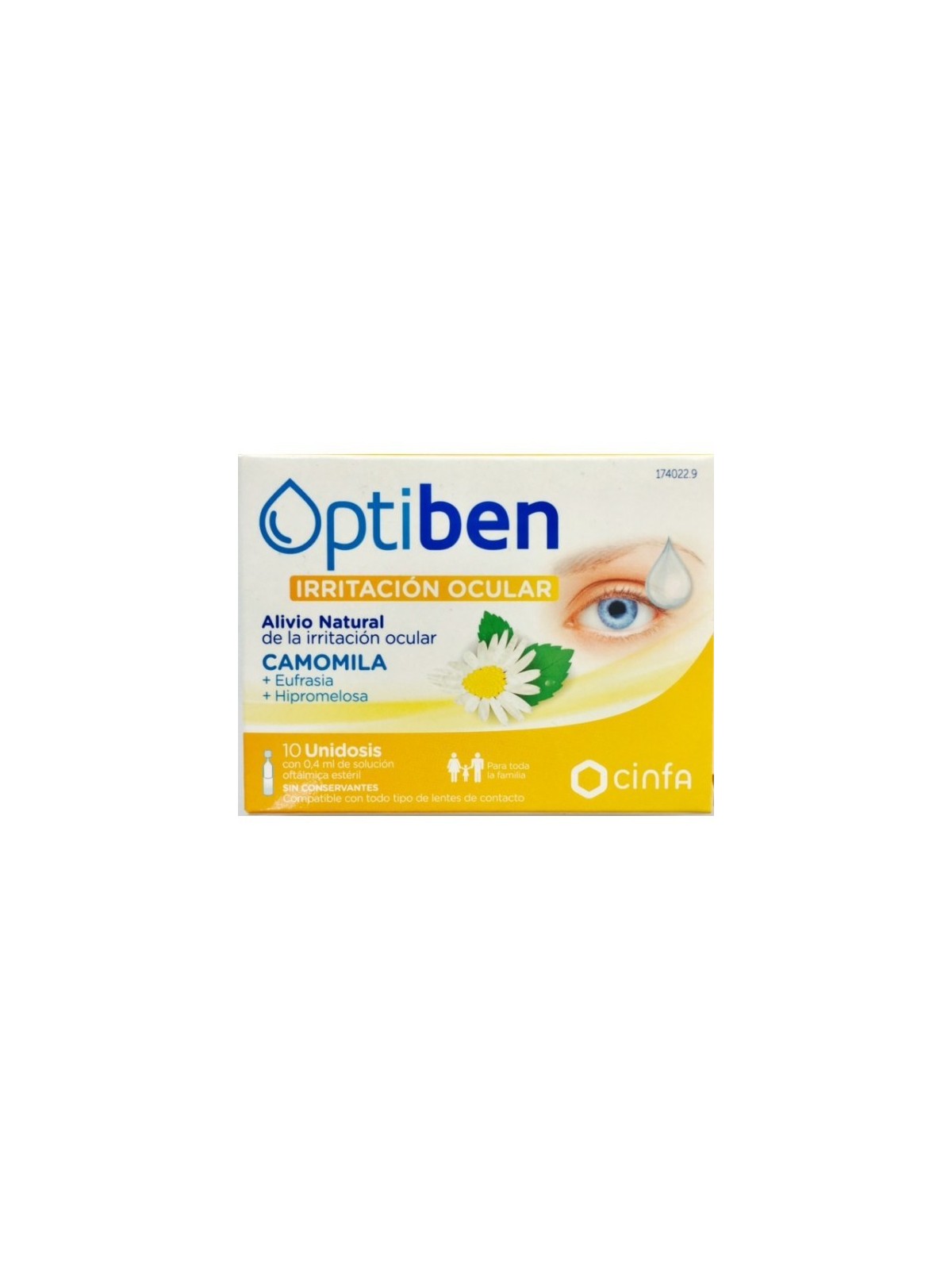 Optiben ojos irritados unidosis esteril sequedad