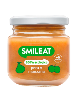 Smileat tarrito de pera y manzana 130 gr