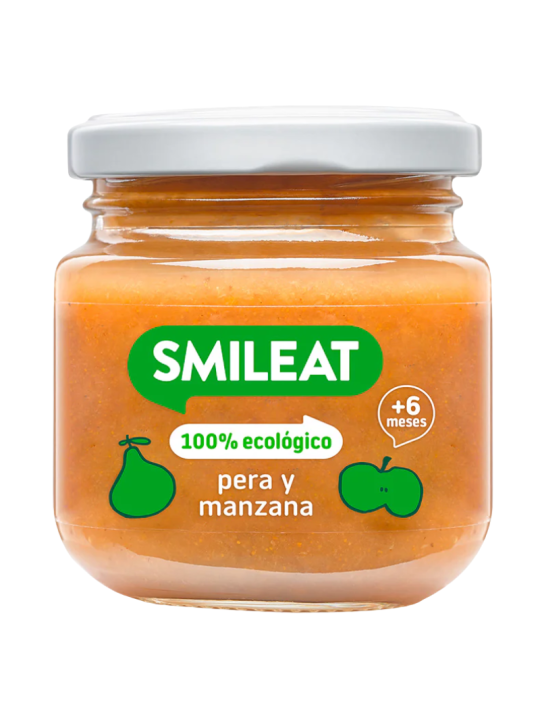 Smileat tarrito de pera y manzana 130 gr