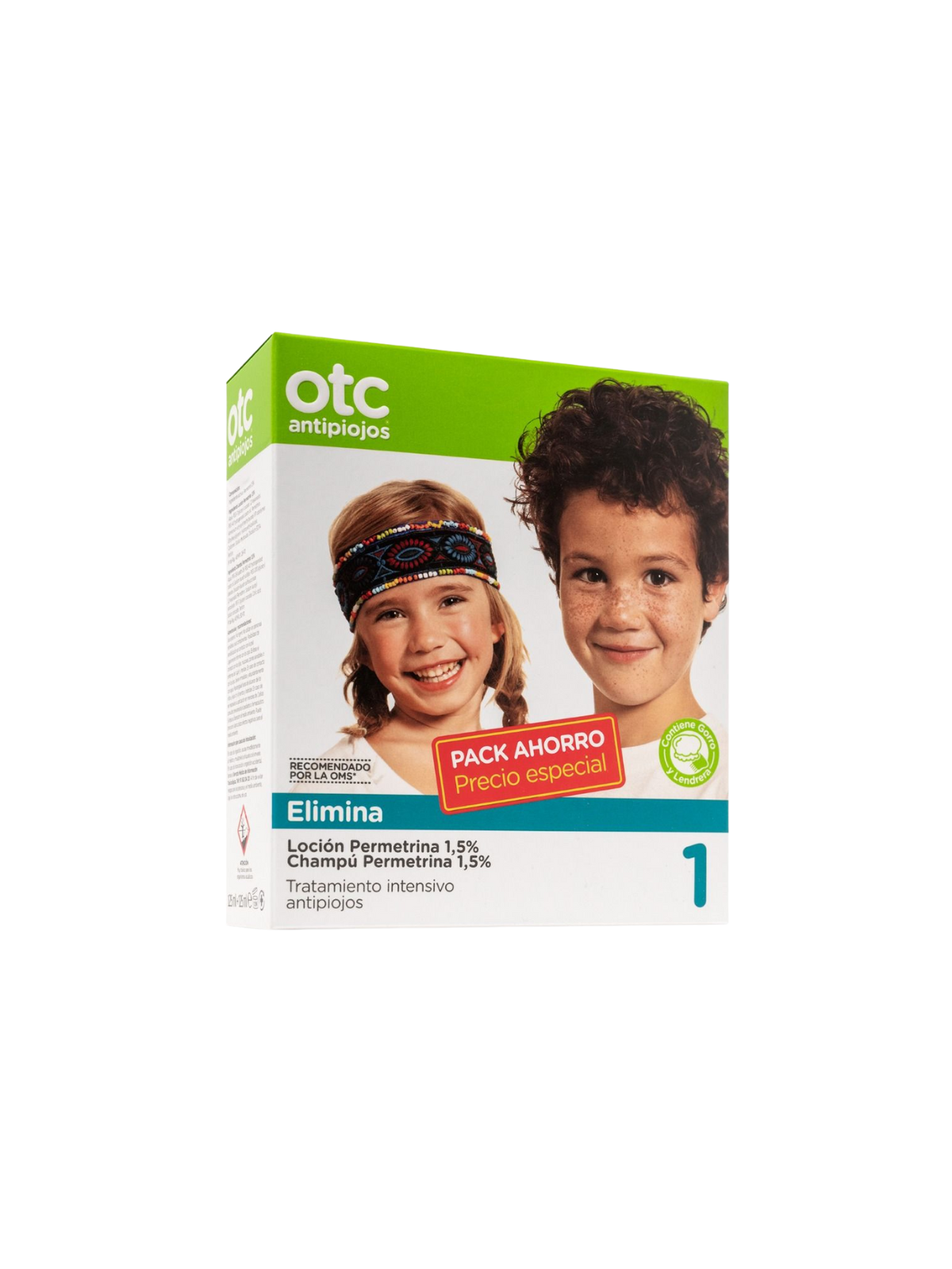 Otc antipiojos pack tratamiento completo permetrina 1.5%