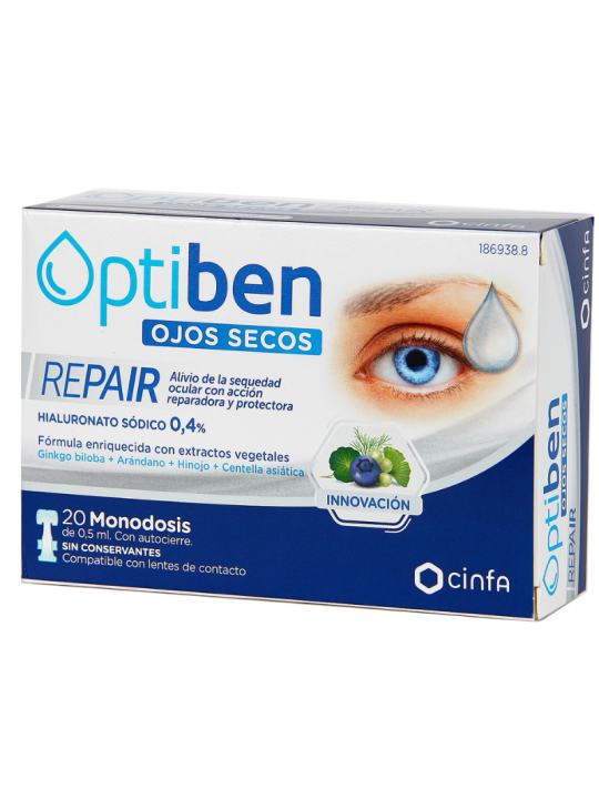 Optiben ojos secos repair 20 monodosis