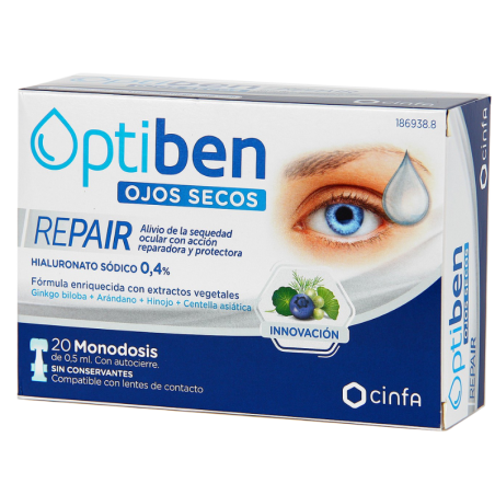 Optiben ojos secos repair 20 monodosis