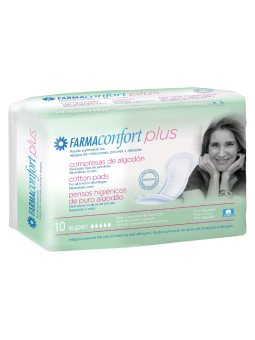 Farmaconfort plus compresas de algodón super 10