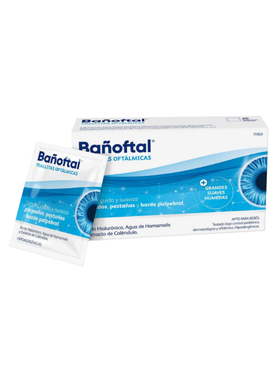 Bañoftal toallita ocular esteril 20 toallitas