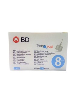 Aguja bd microfine 31g 0,25mm x 8mm 100u