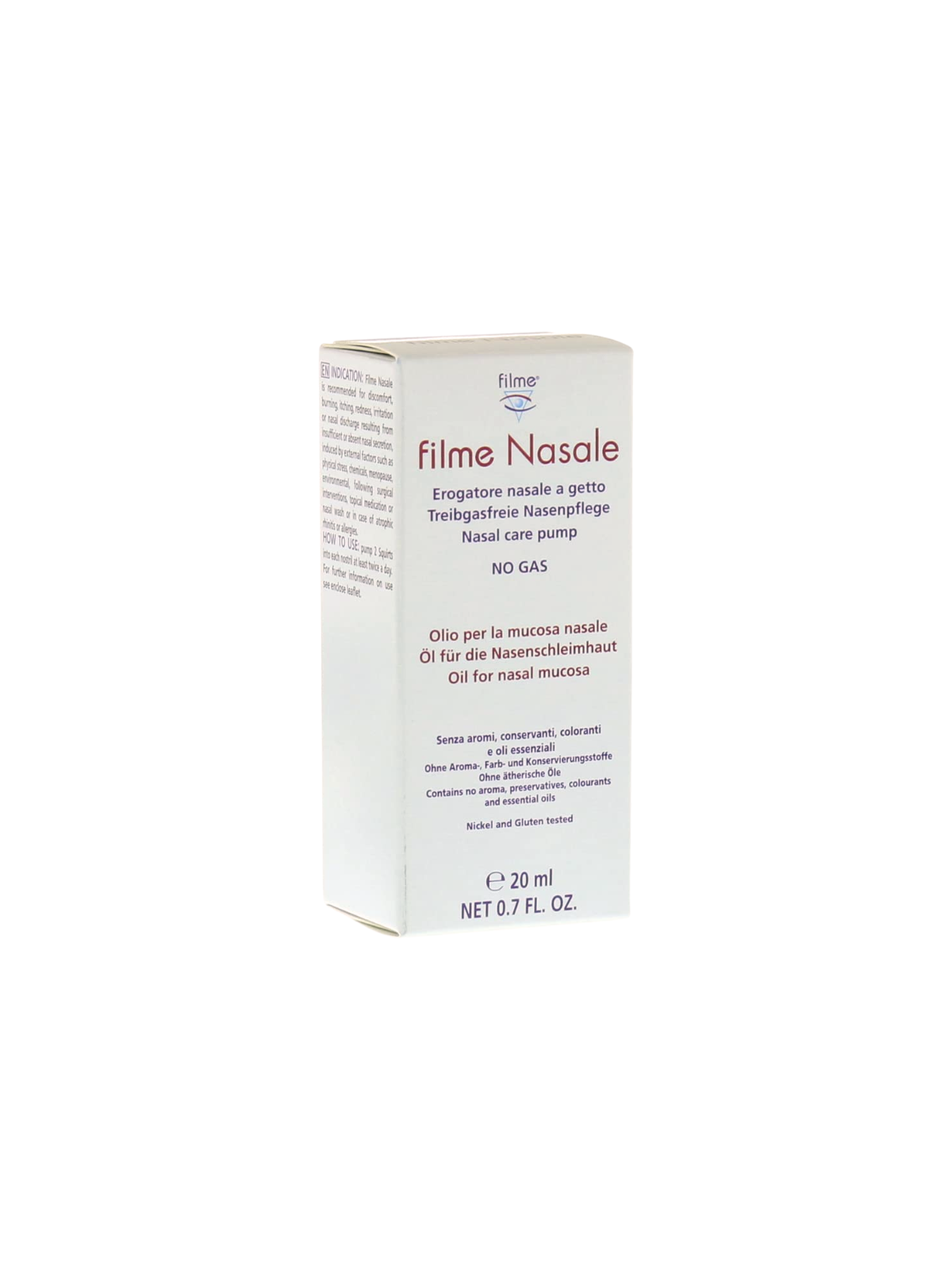 Filme nasale aceite para la mucosa nasal