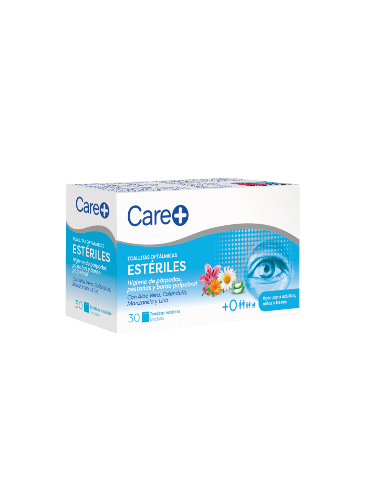 Care + toallitas oftalmicas esteriles