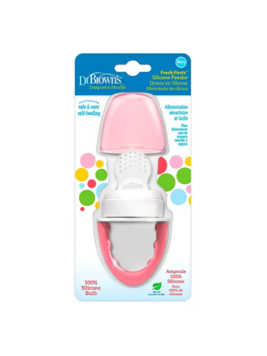 Dr brown´s alimentador antiahogo de silicona rosa 4 m