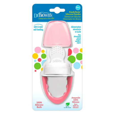 Dr brown´s alimentador antiahogo de silicona rosa 4 m