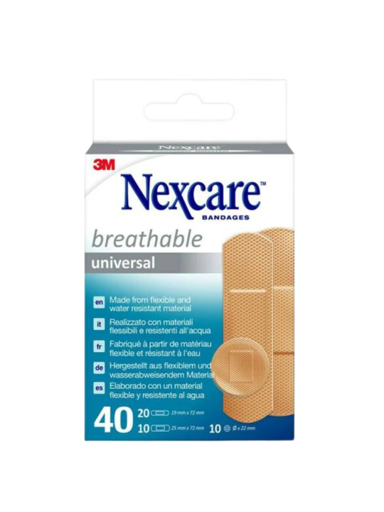 3m nexcare universal apósitos adhesivos impermeables surtidos 40uds