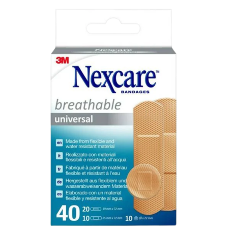 3m nexcare universal apósitos adhesivos impermeables surtidos 40uds