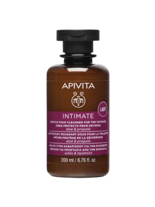 Apivita Intimate Plus Gel Íntimo Limpiador Suave con Árbol de Té y Propóleo 300 ml