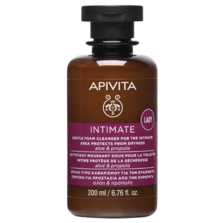 Apivita Intimate Plus Gel Íntimo Limpiador Suave con Árbol de Té y Propóleo 300 ml