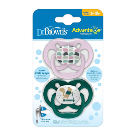Dr brown´s chupete advantage reversible 6 - 18 m 2 unid