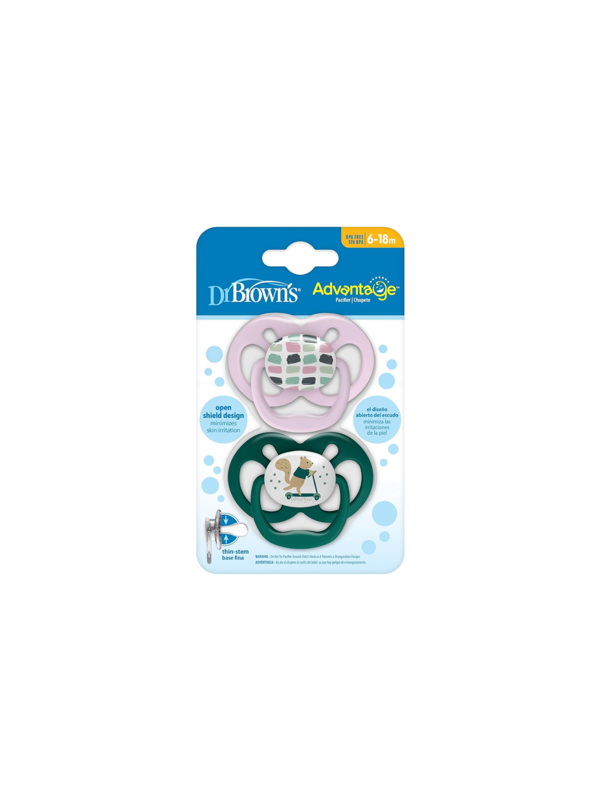 Dr brown´s chupete advantage reversible 6 - 18 m 2 unid