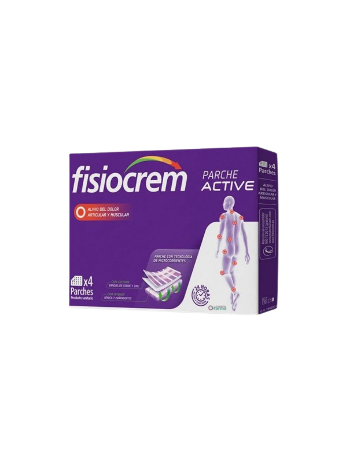 Fisiocrem parche active 4 uni