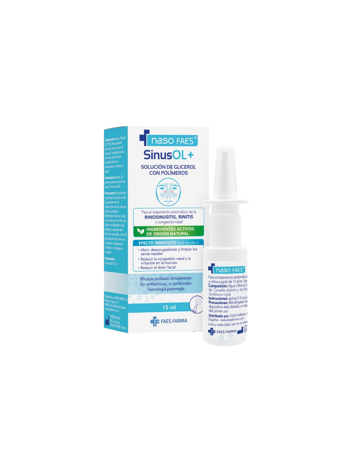 Naso Faes Sinusol+ spray nasal 15 ml