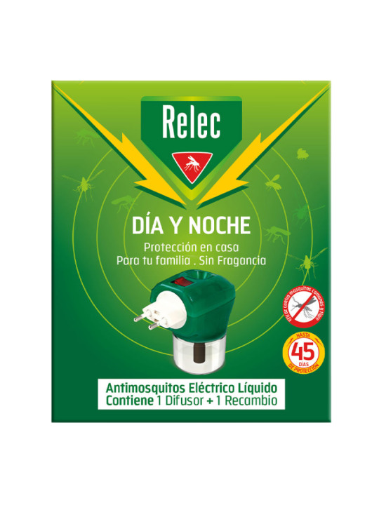 Relec dia y noche antimosquitos electrico difusor + recambio
