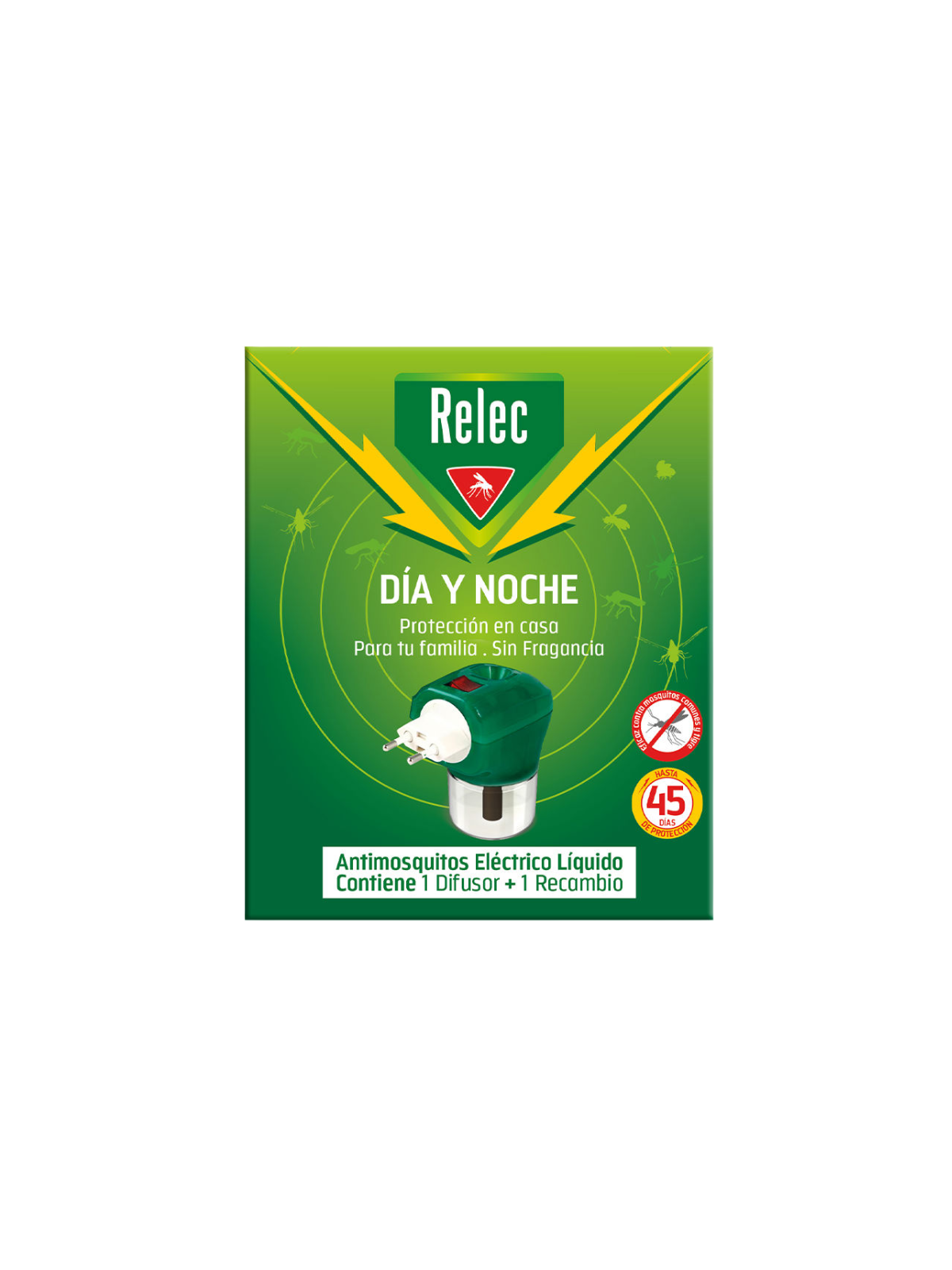 Relec dia y noche antimosquitos electrico difusor + recambio