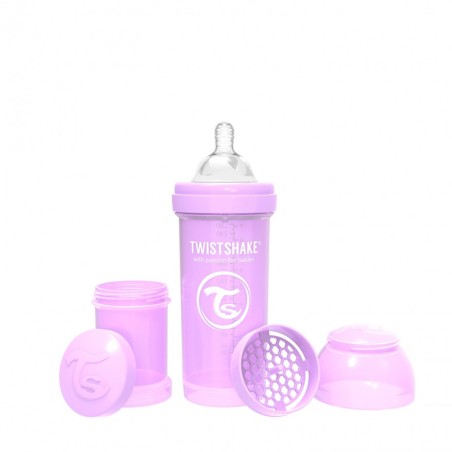 Twistshake biberon anticolico pastel morado 260 ml