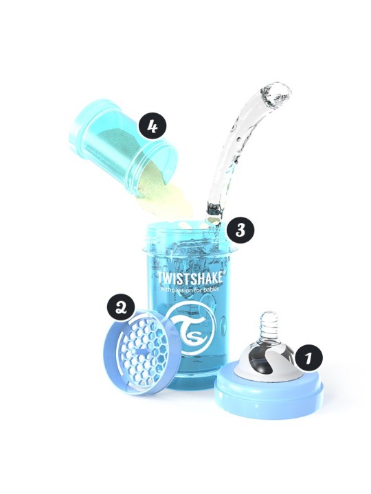Twistshake biberon anticolico pastel verde 180 ml