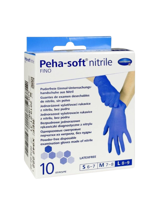 Guantes nitrilo desechables peha-soft talla L 10 uds