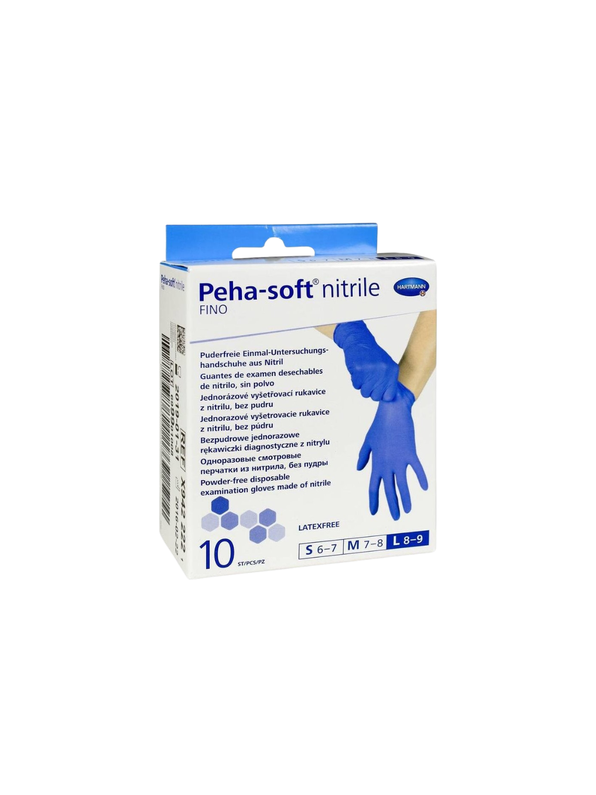 Guantes nitrilo desechables peha-soft talla L 10 uds