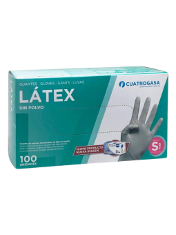 Cuatrogasa Guantes Látex Sin Polvo Talla S 6 - 7 100 unidades