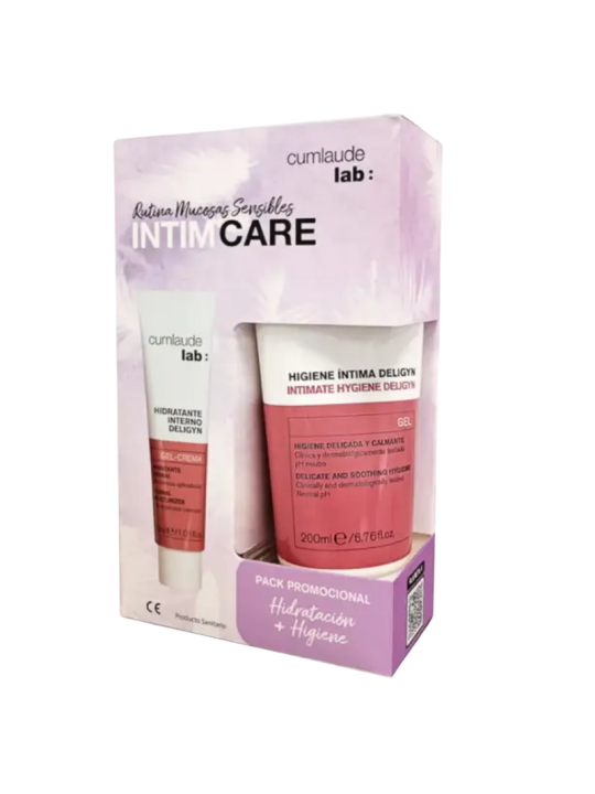 Cumlaude Pack Deligyn Higiene Íntima 200 ml y Deligyn Hidratante Interno 30 ml