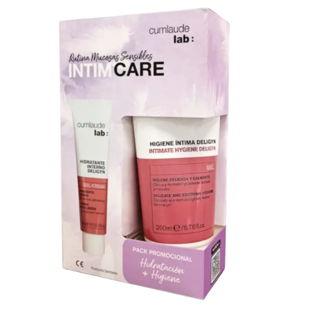 Cumlaude Pack Deligyn Higiene Íntima 200 ml y Deligyn Hidratante Interno 30 ml