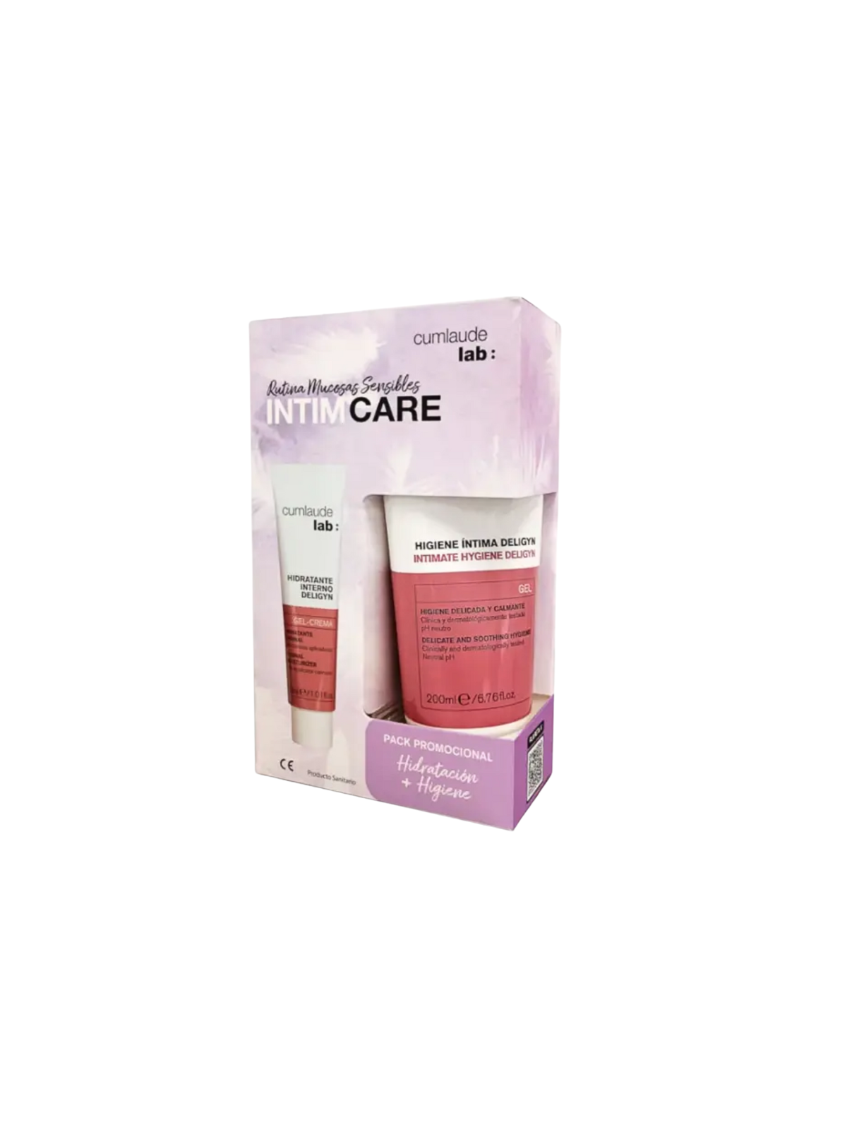 Cumlaude Pack Deligyn Higiene Íntima 200 ml y Deligyn Hidratante Interno 30 ml