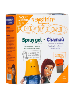 Neositrin 100 % spray + champu antipiojos kit