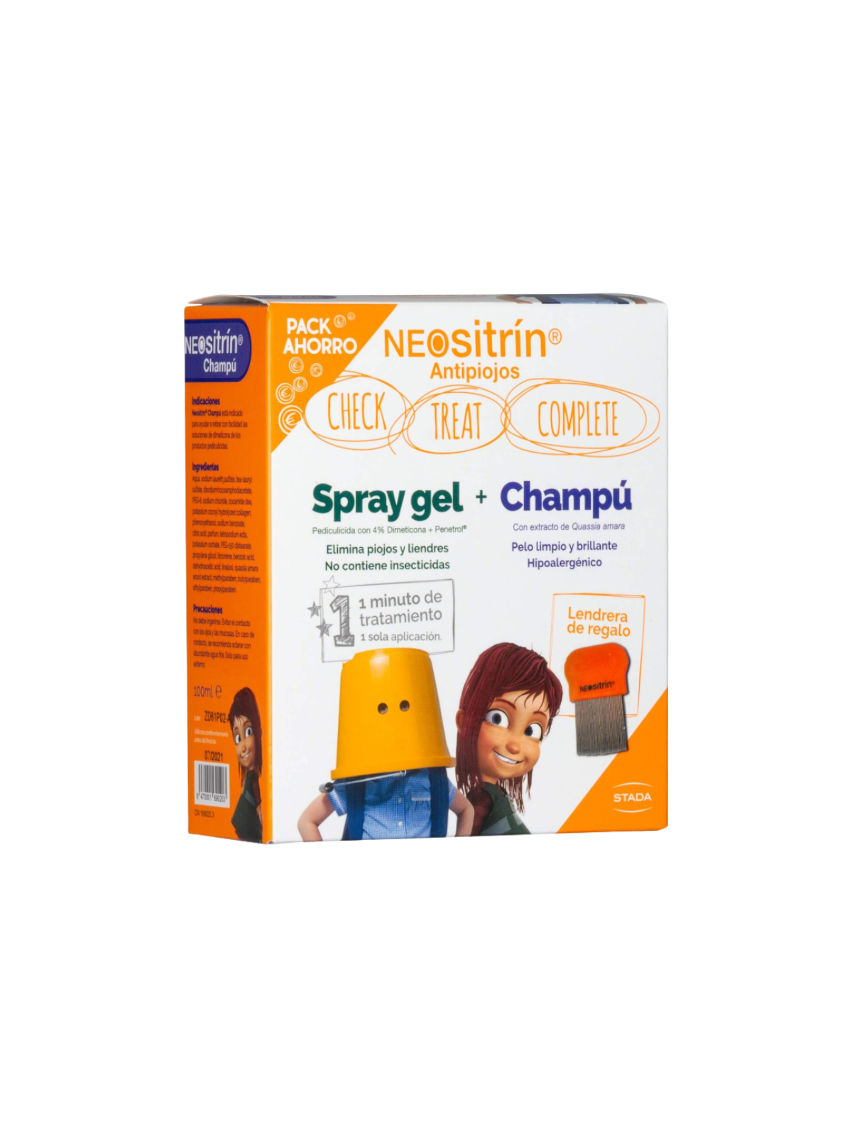 Neositrin 100 % spray + champu antipiojos kit