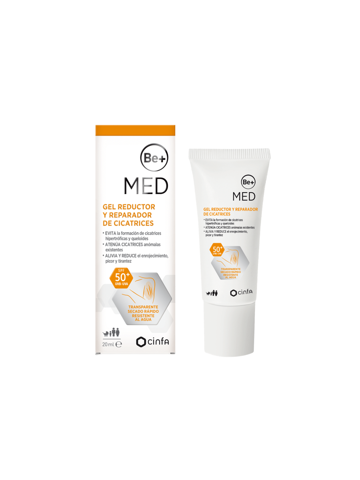 BE+ gel reductor y reparador de cicatrices 20ml
