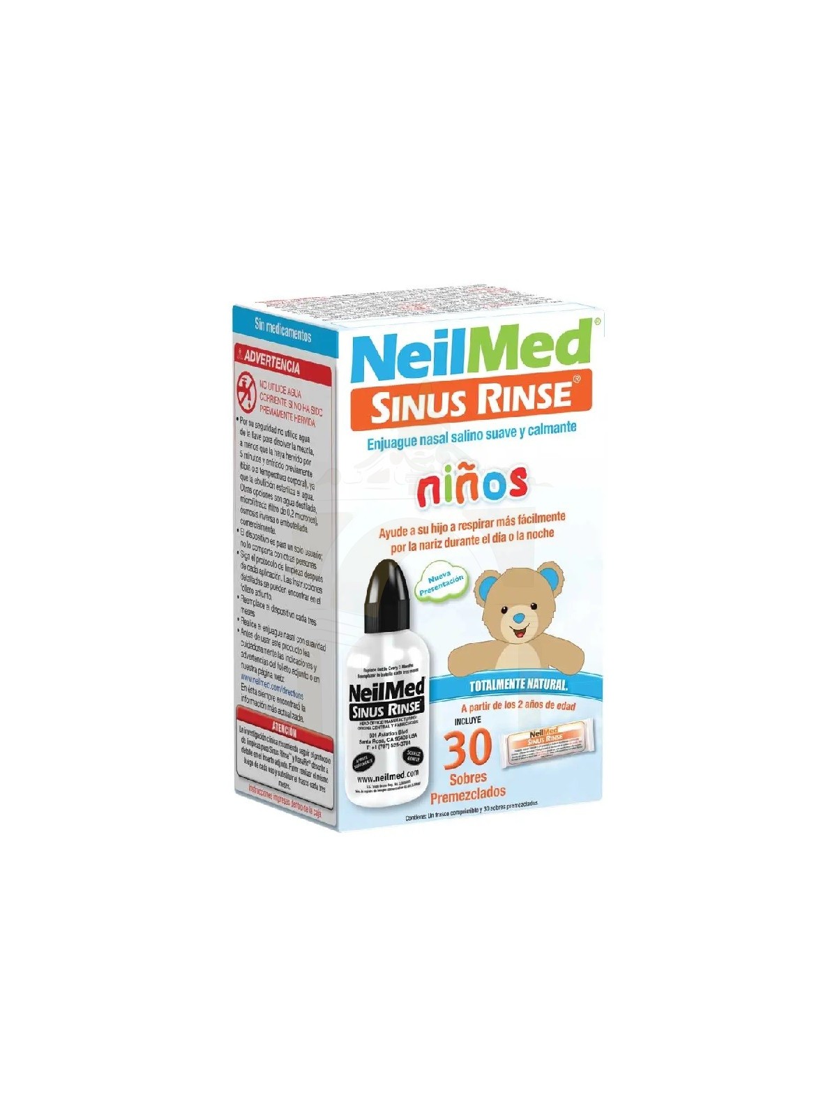 Neilmed Sinus Rinse Niños kit 1 frasco 120 ml + 30 sobres