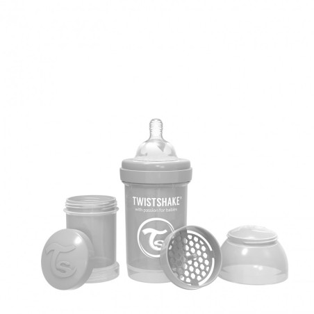 Twistshake biberon anticolico pastel gris 180 ml
