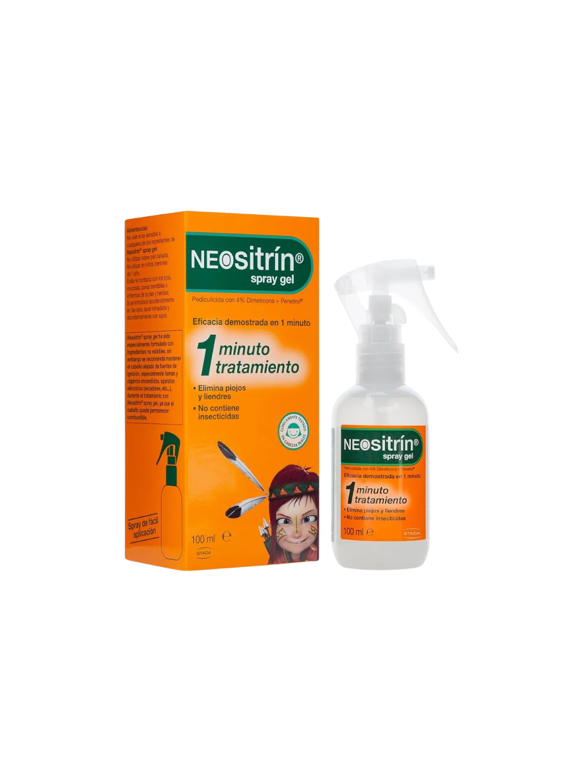 Neositrin 100 % spray antipiojos gel líquido 100ml